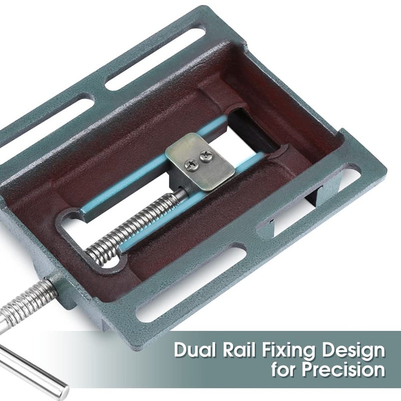 Ejoyous 6-Inch Drill Press Vise Cast Iron Drill Press Vice Industrial Heavy Duty Machine Vise Bench Clamp Vise for Milling, Drilling, Woodworking and Machinery Maintenance - Image 4